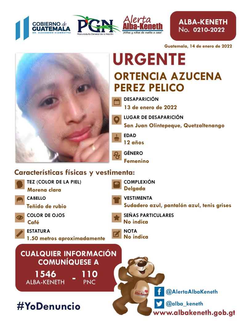 Ortencia Azucena Perez Pelico