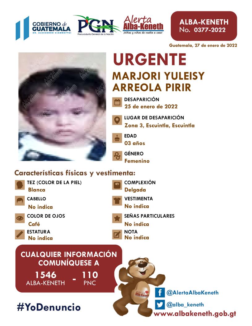 Marjori Yuleisy Arreola Pirir