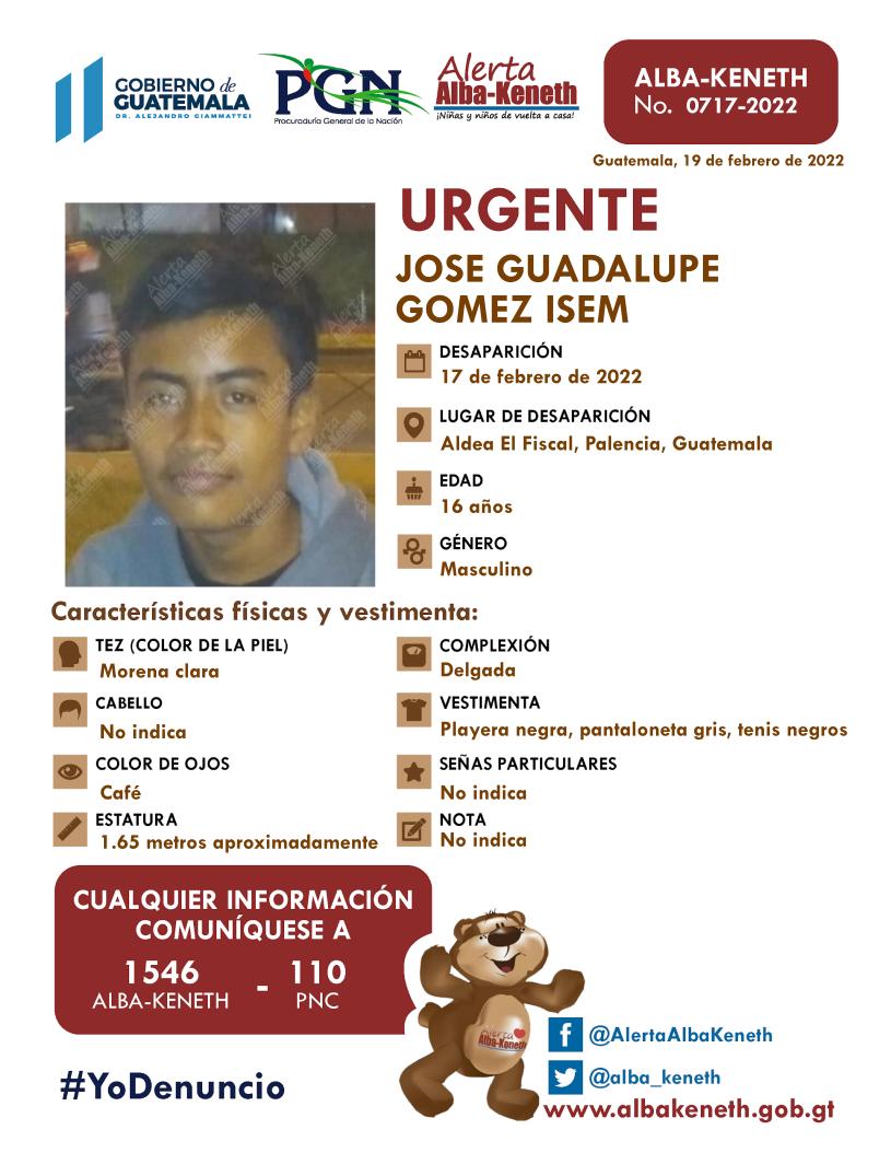 Jose Guadalupe Gomez Isem