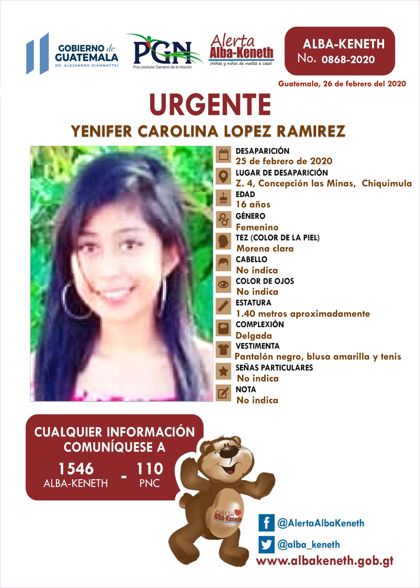 Yenifer Carolina Lopez Ramirez