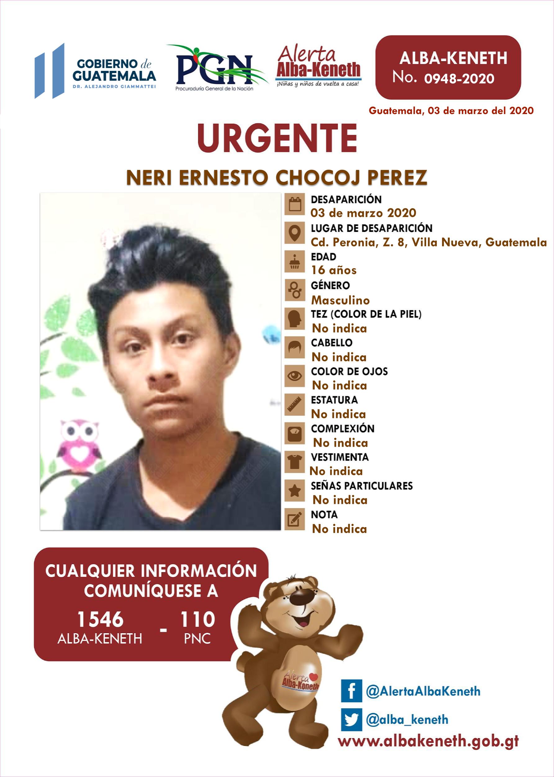 Neri Ernesto Chocoj Perez