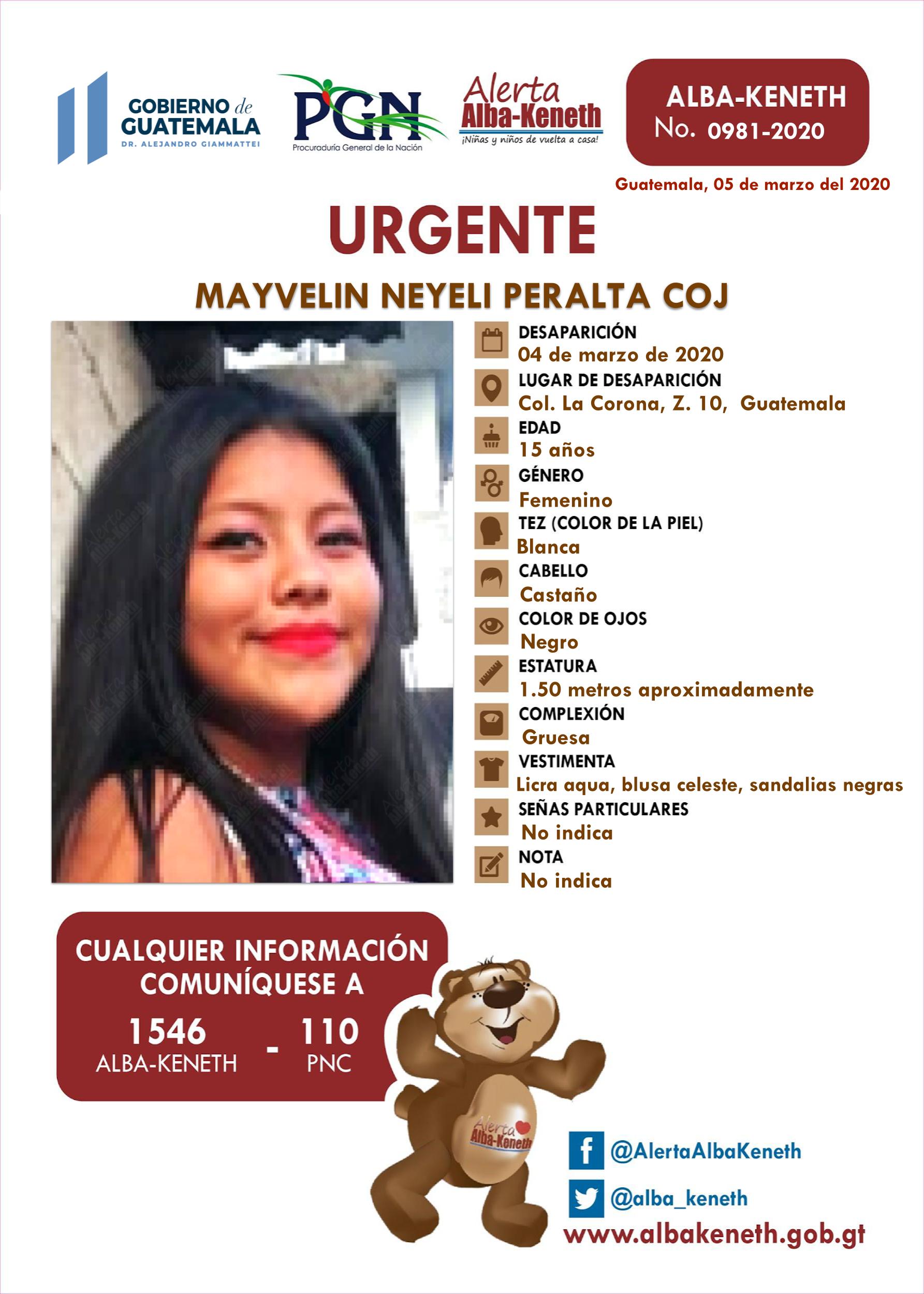 Mayvelin Neyeli Peralta Coj