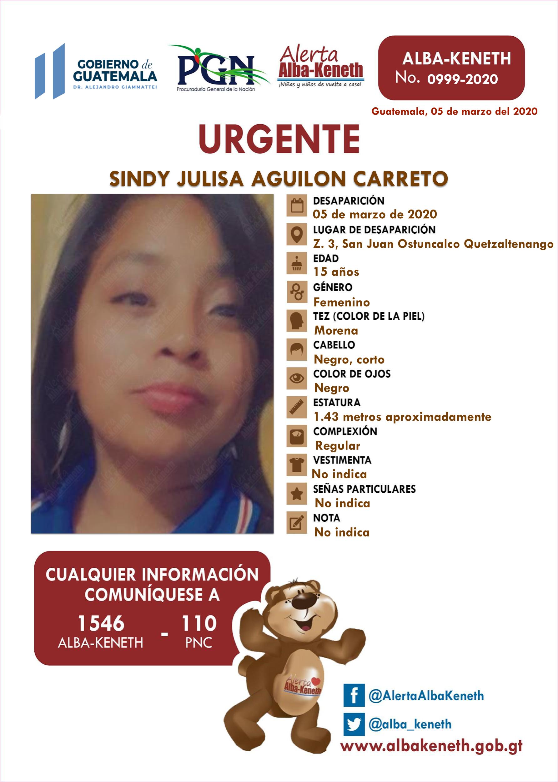 Sindy Julisa Aguilon Carreto