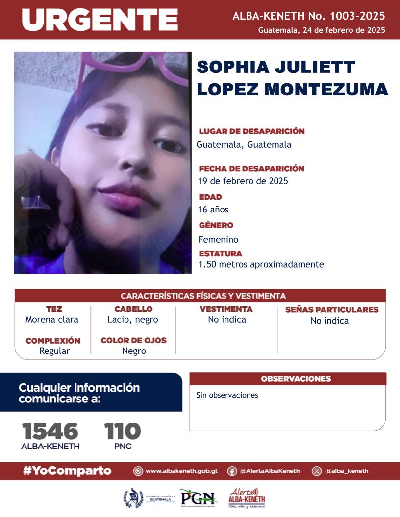 Sophia Juliett Lopez Montezuma