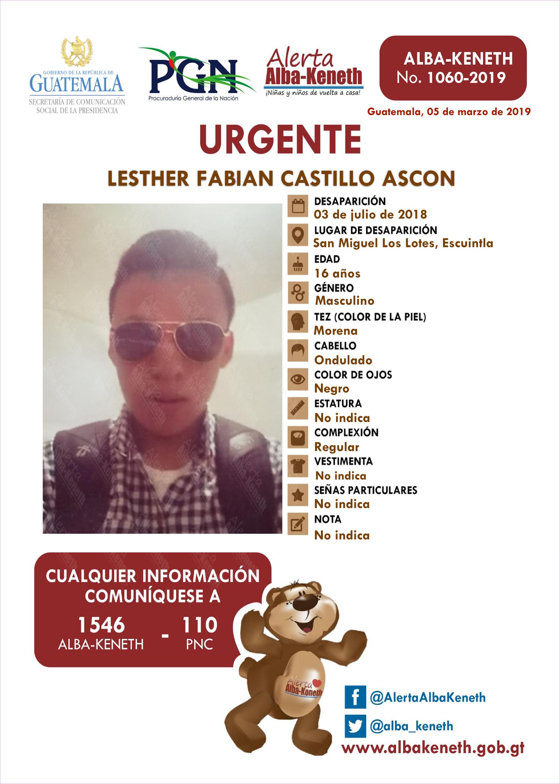 Lesther Fabian Castillo Ascon