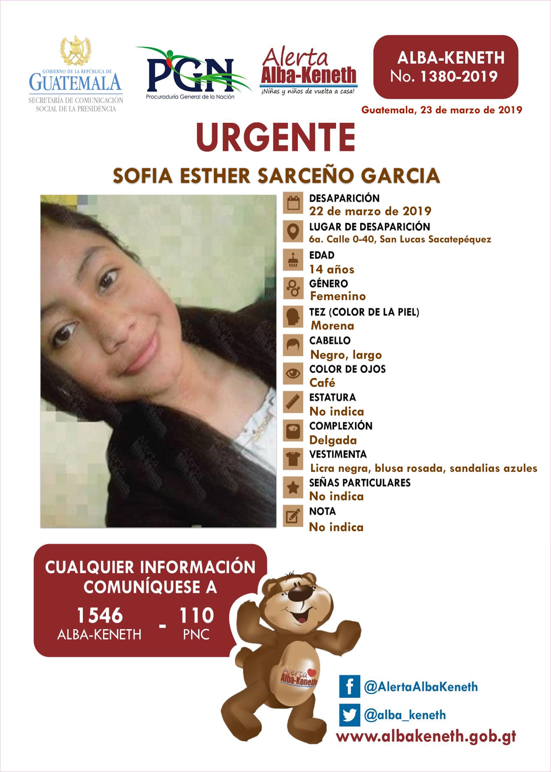 Sofia Esther Sarceño Garcia