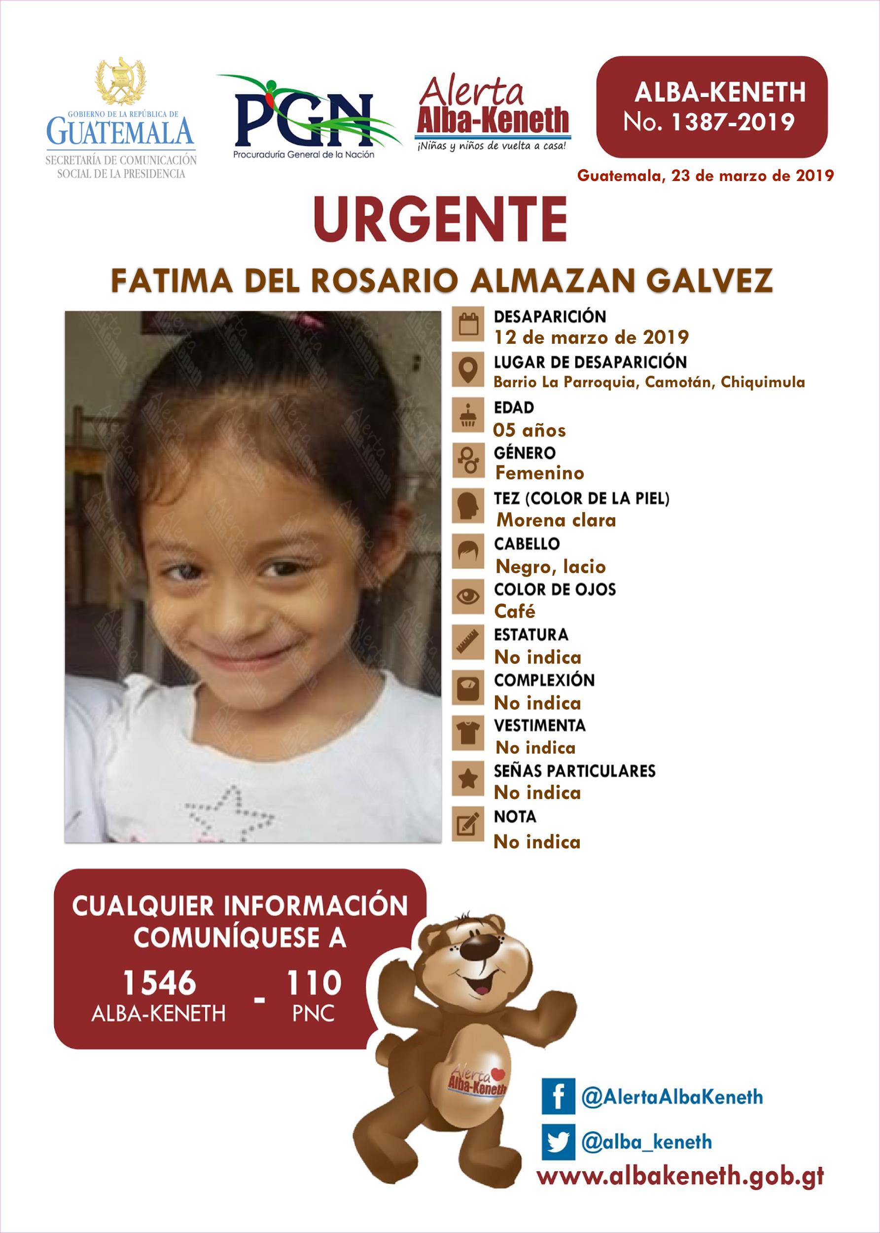 Fatima del Rosario Almazan Galvez