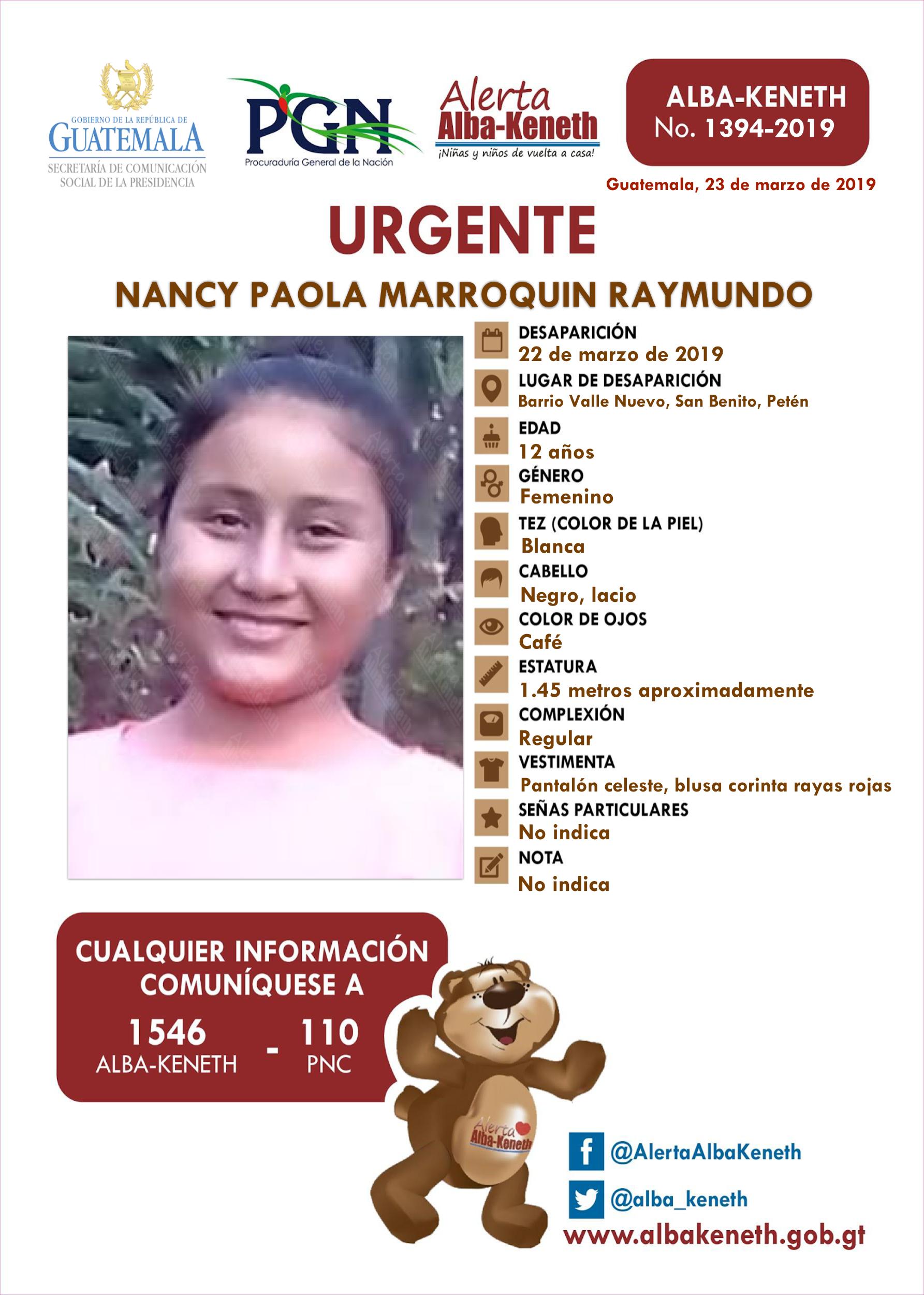 Nancy Paola Marroquin Raymundo