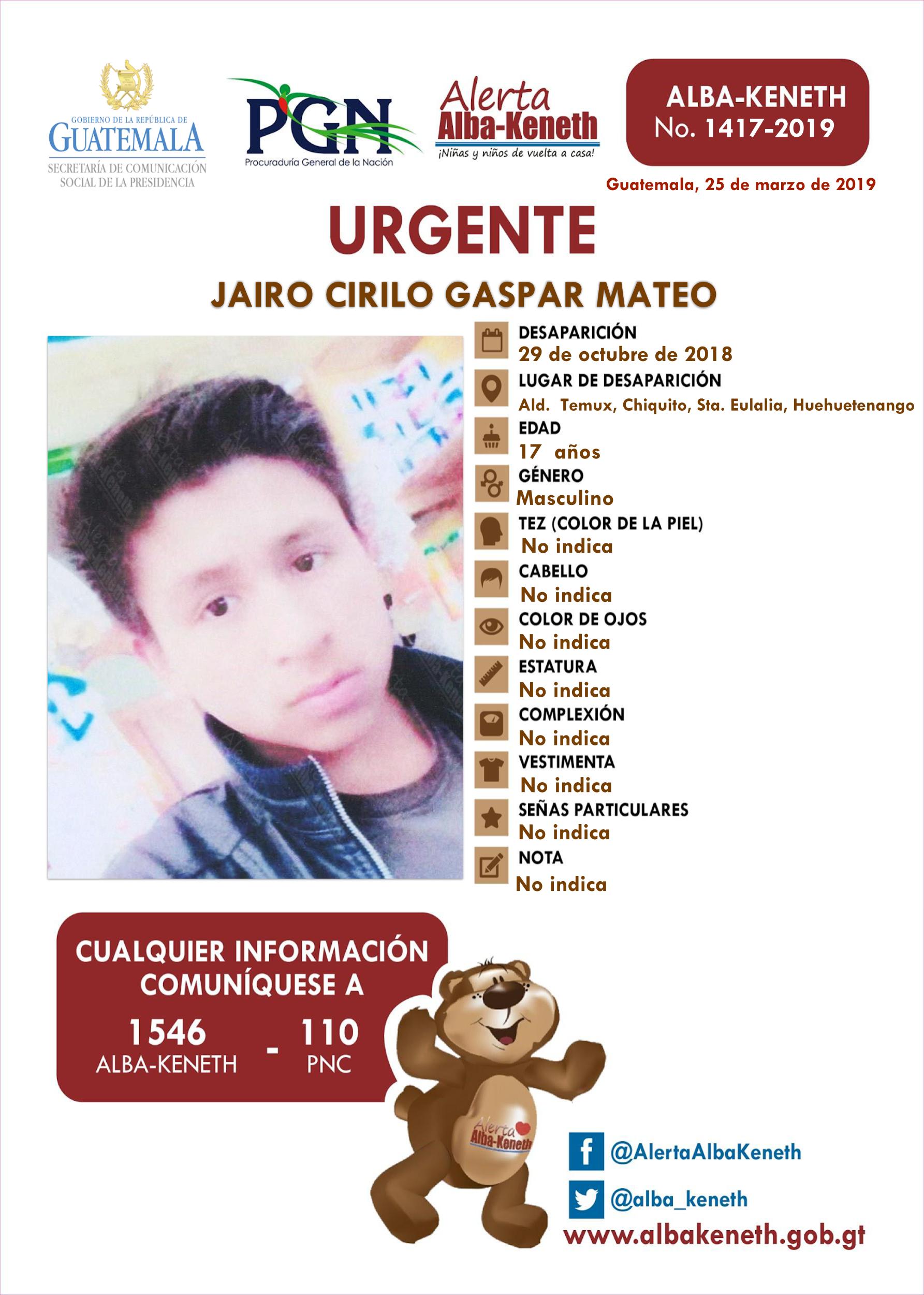 Jairo Cirilo Gaspar Mateo