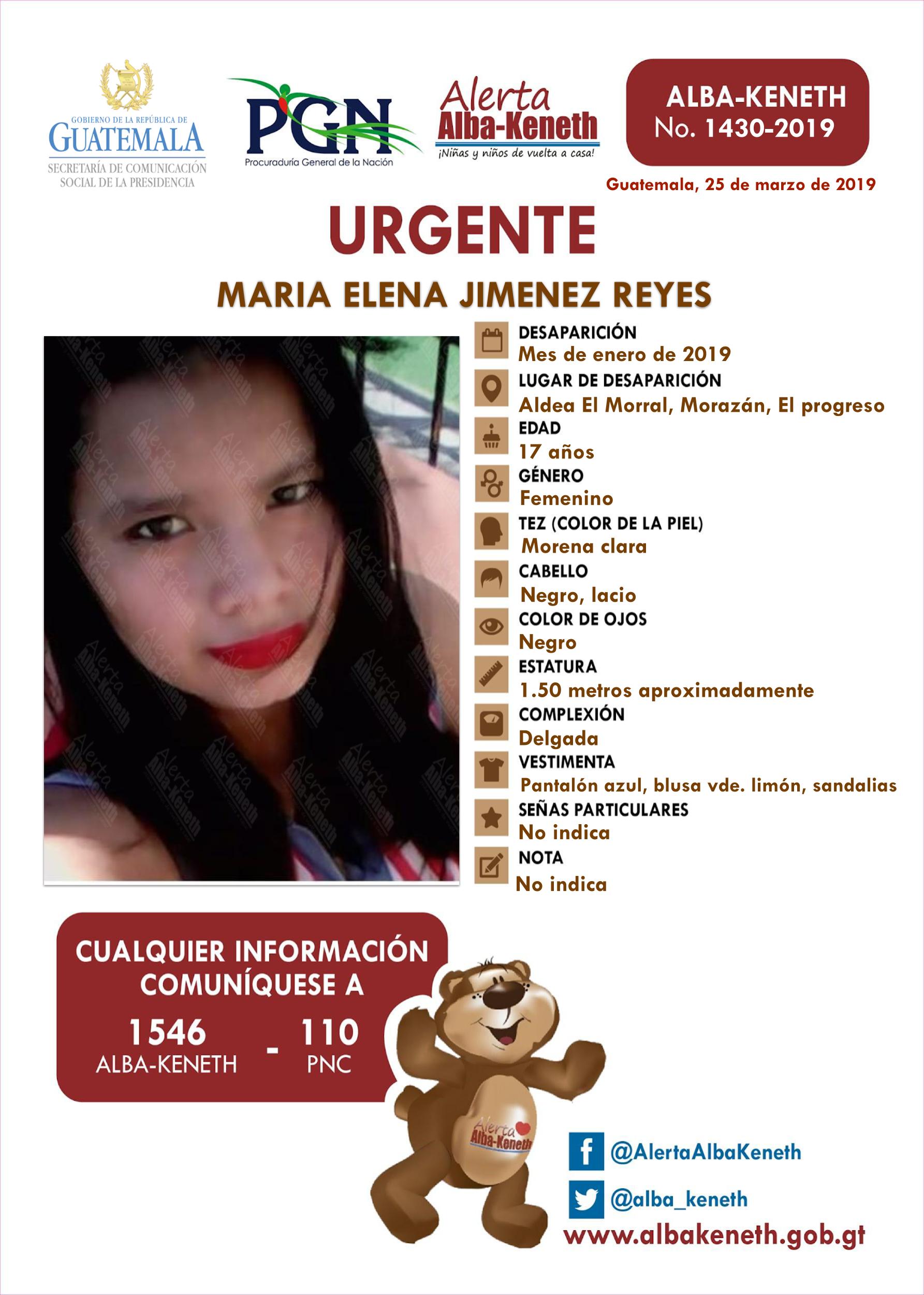 Maria Elena Jimenez Reyes