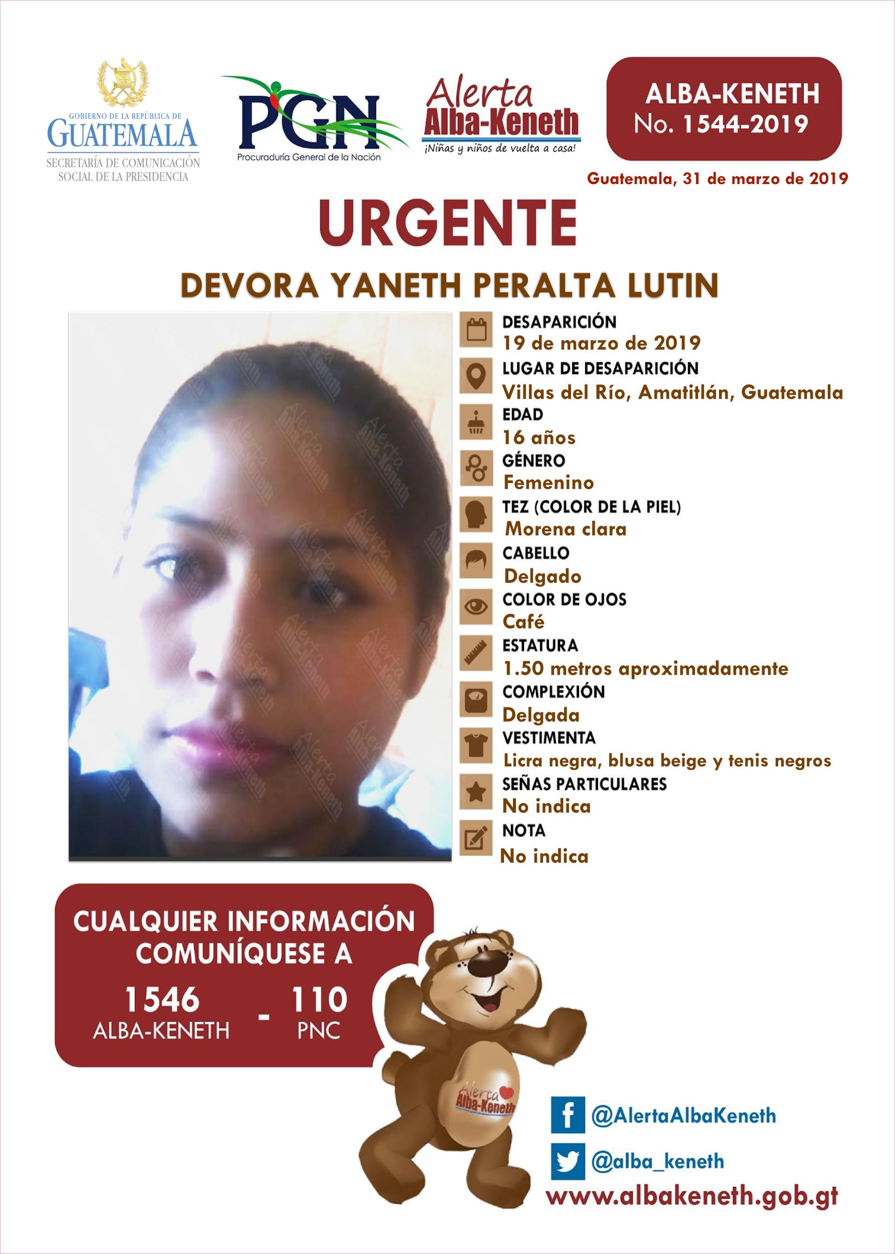 Devora Yaneth Peralta Lutin