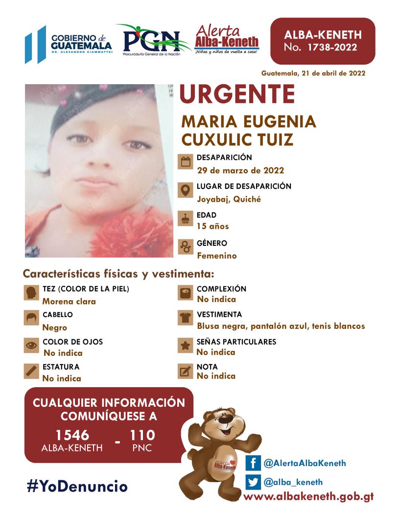 Maria Eugenia Cuxulic Tuiz