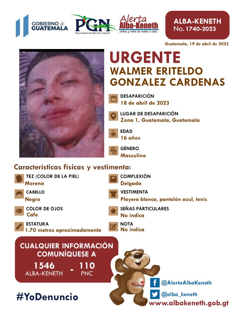 Walmer Eriteldo González Cardenas