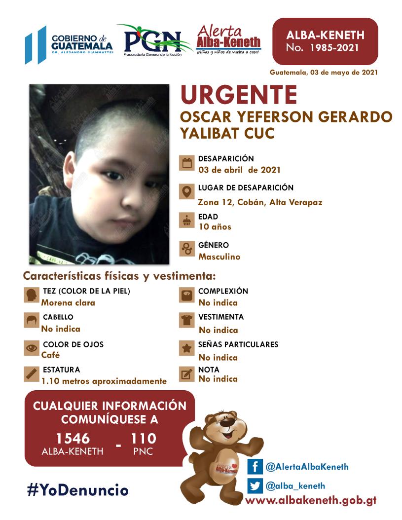 Oscar Yeferson Gerardo Yalibat Cuc