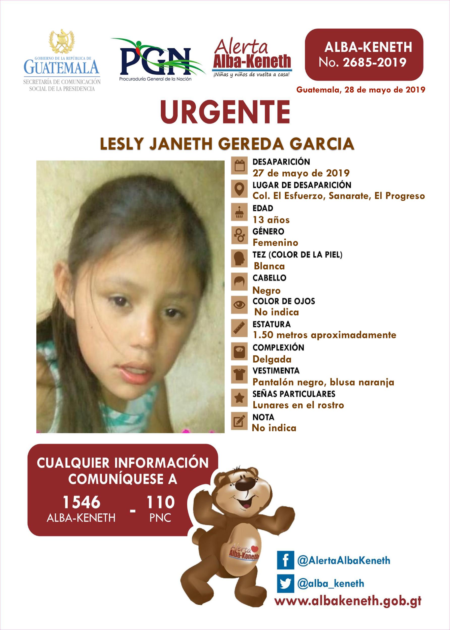 Lesly Janeth Gereda Garcia