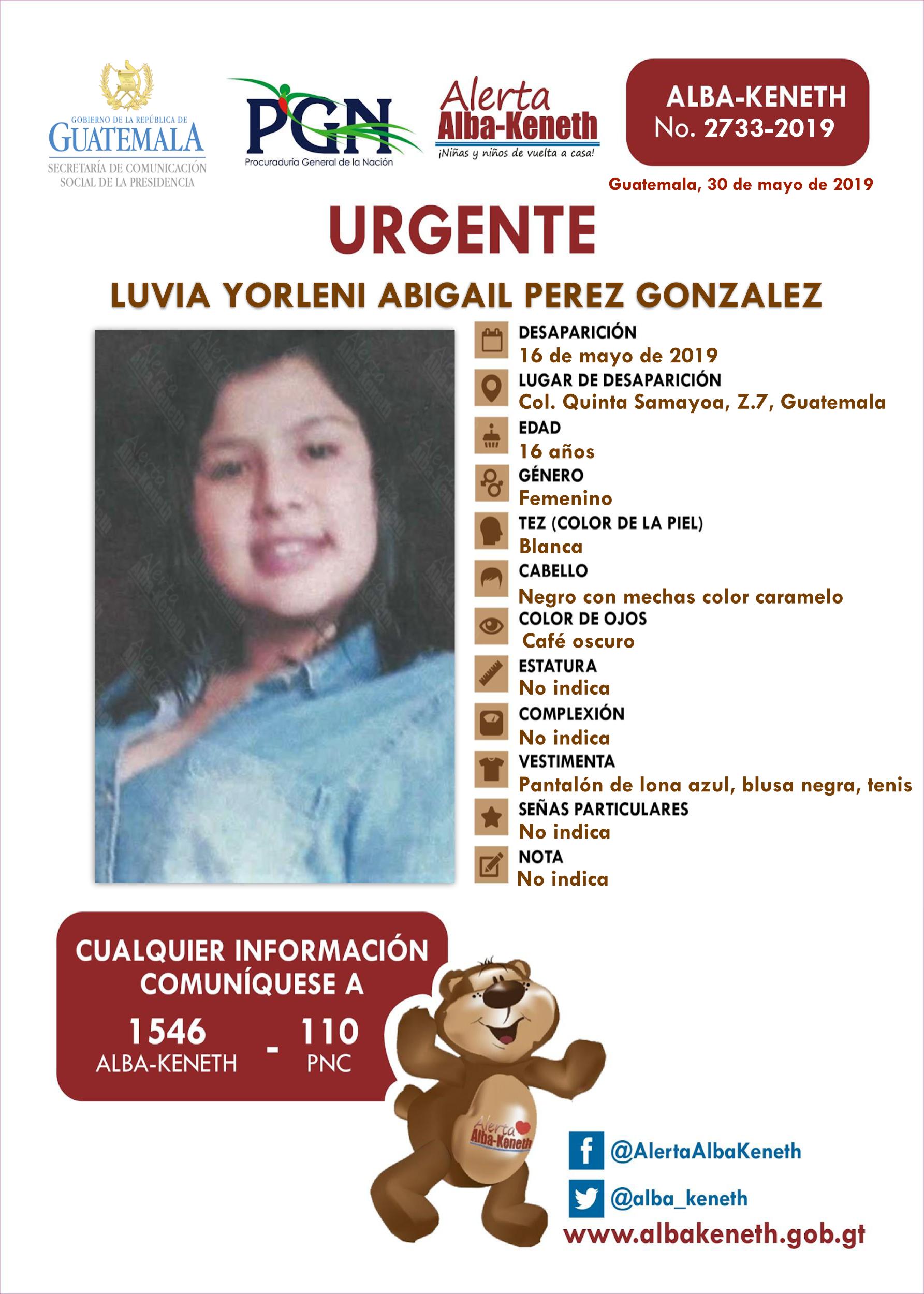 Luvia Yorleni Abigail Perez Gonzalez