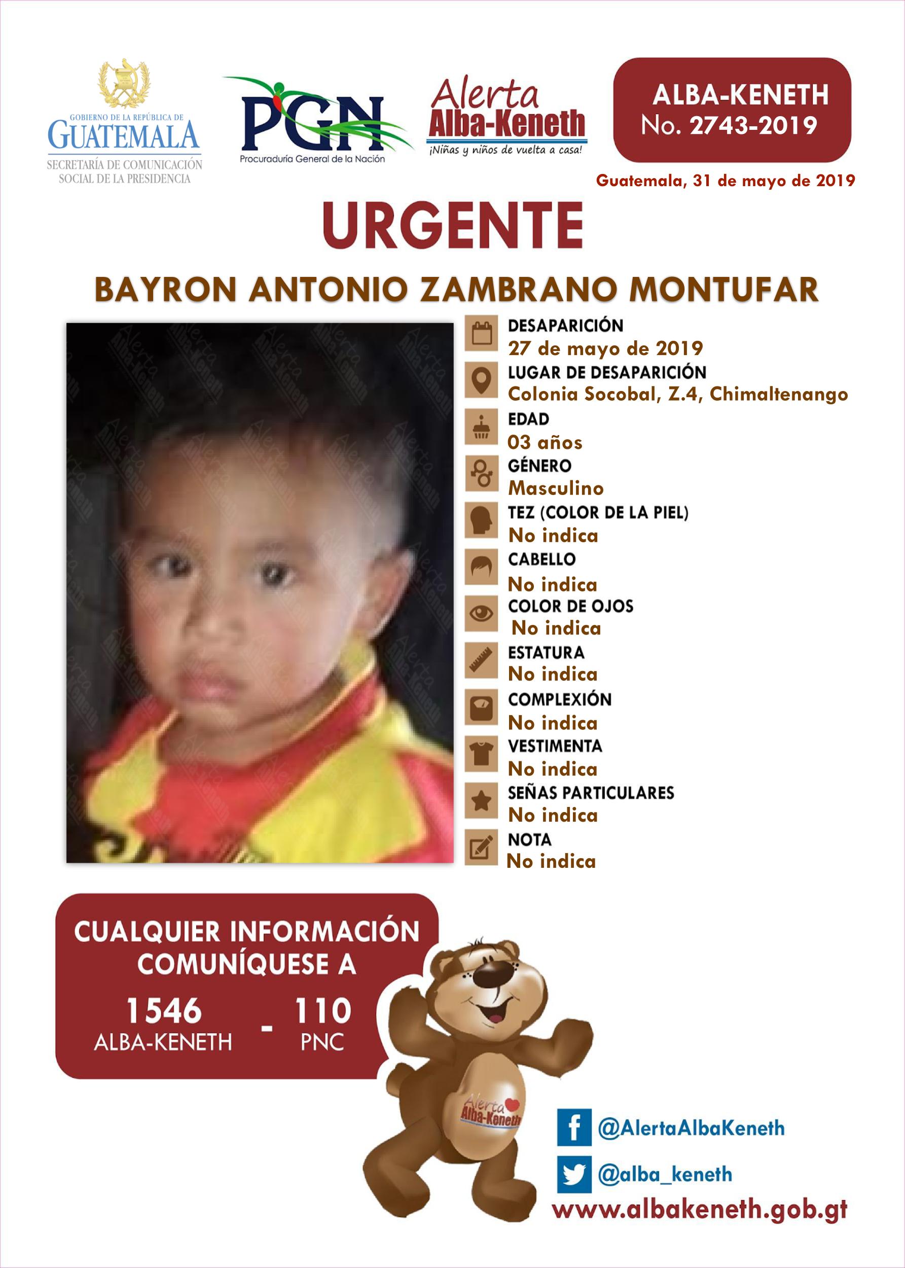 Bayron Antonio Zambrano Montufar