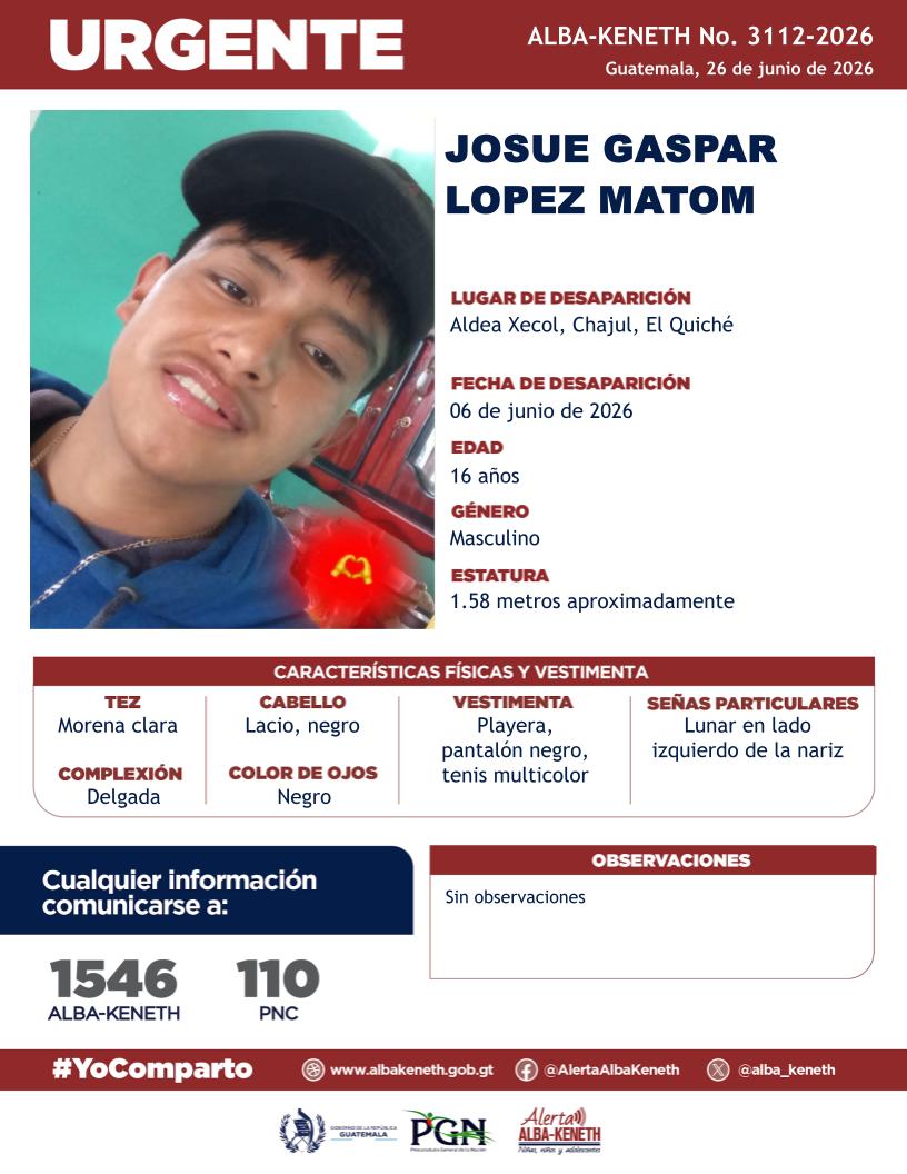 Josue Gaspar Lopez Matom