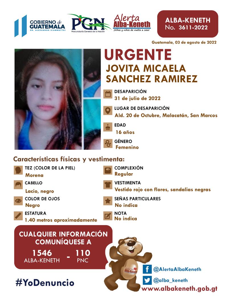 Jovita Micaela Sanchez Ramirez