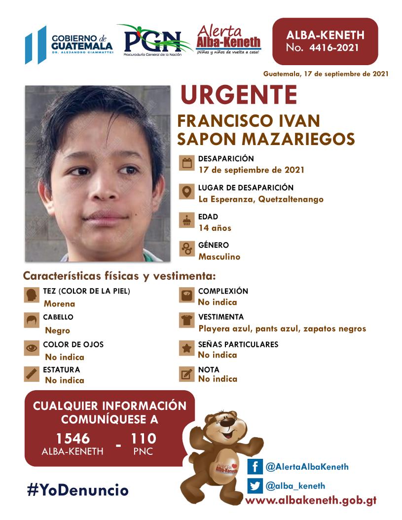 Francisco Ivan Sapon Mazariegos