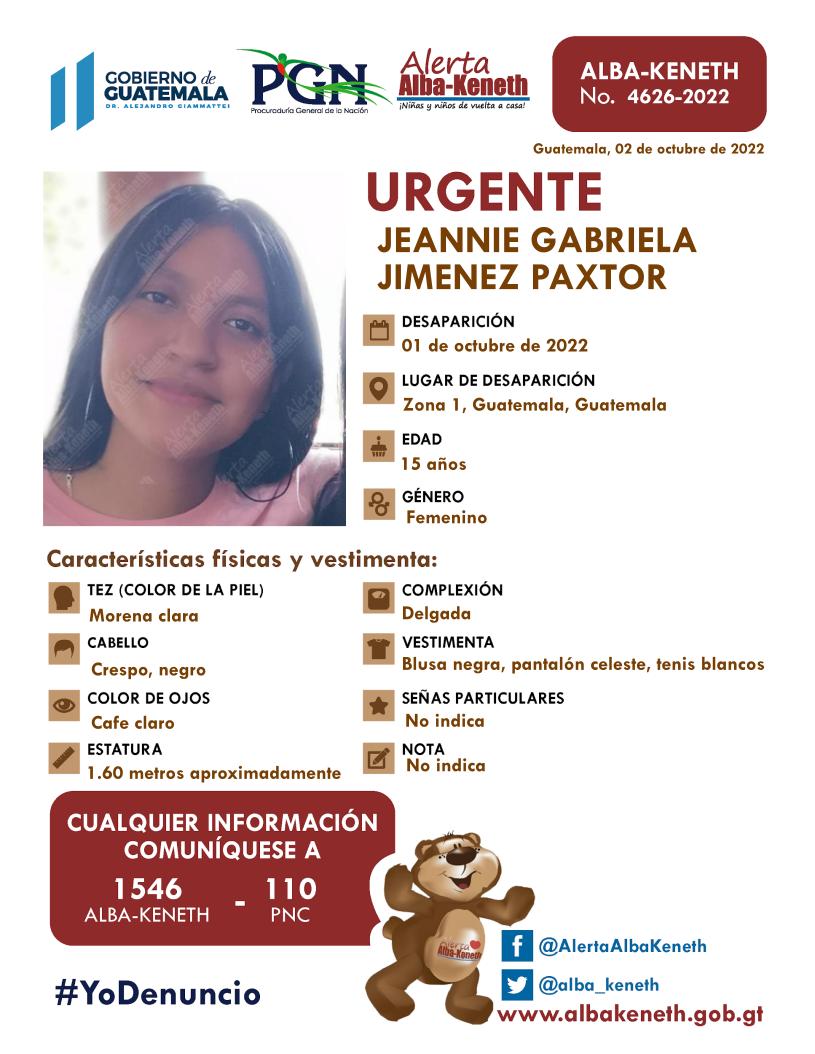 Jeannie Gabriela Jimenez Paxtor
