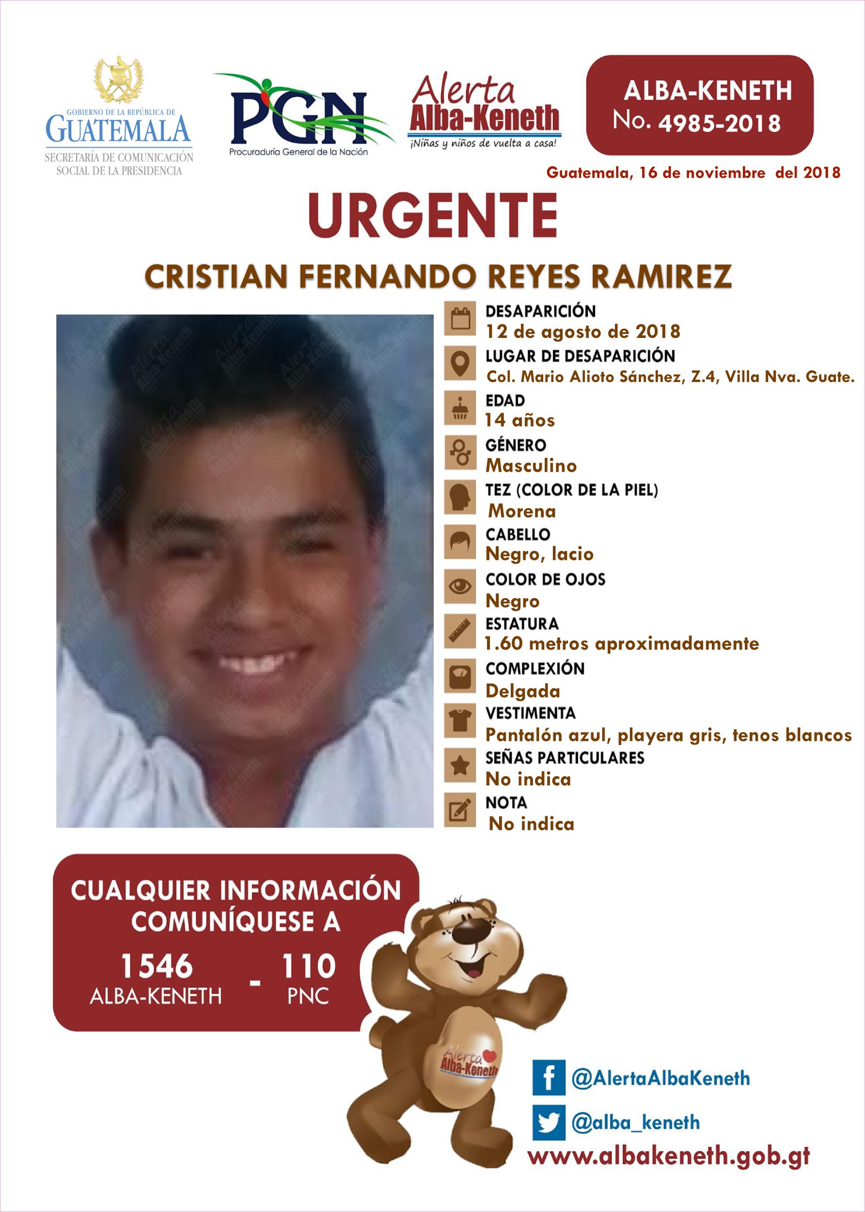 Cristian Fernando Reyez Ramirez