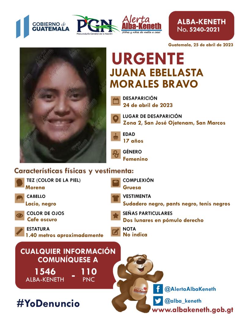 Juana Ebellasta Morales Bravo