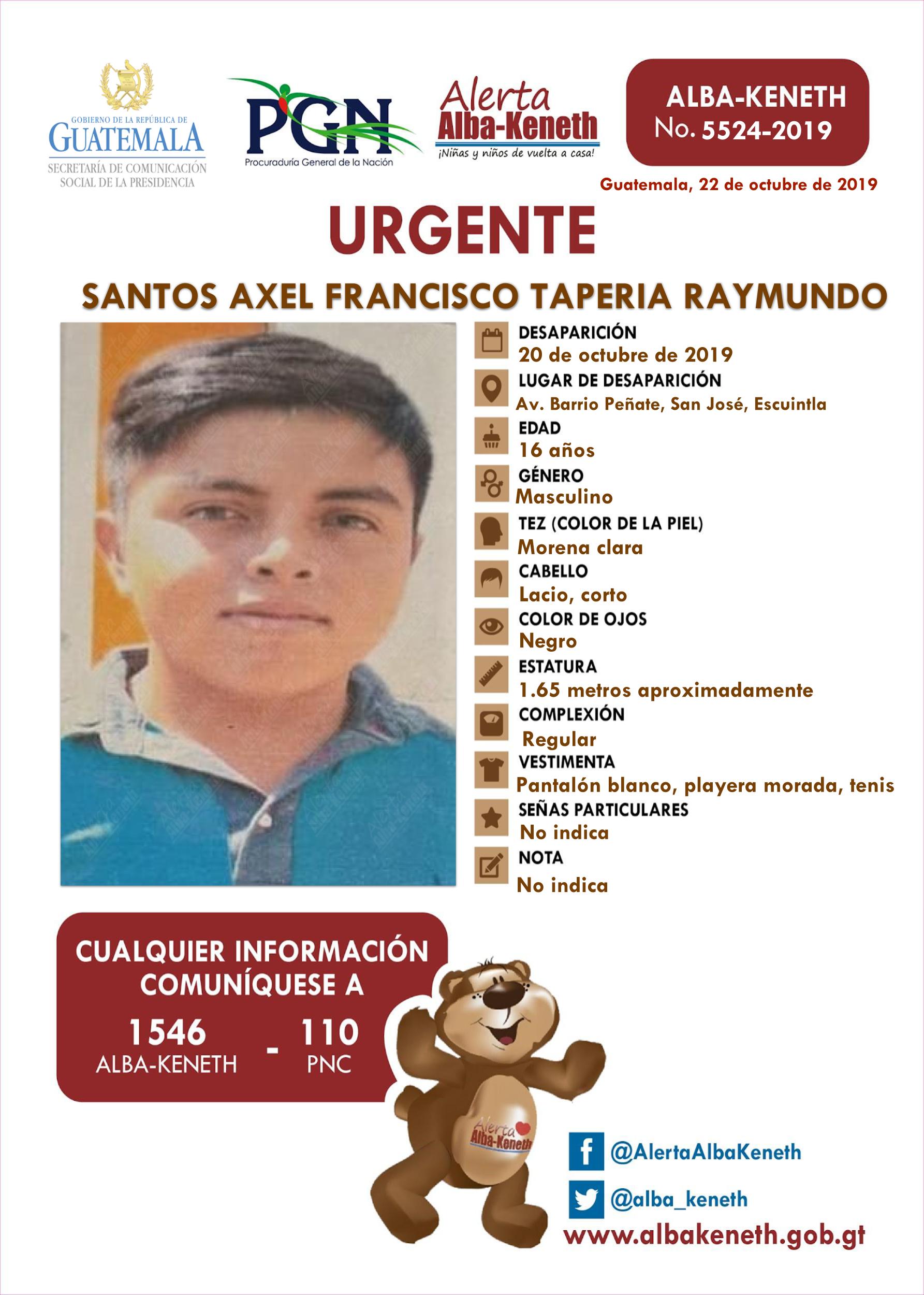 Santos Axel Francisco Taperia Raymundo