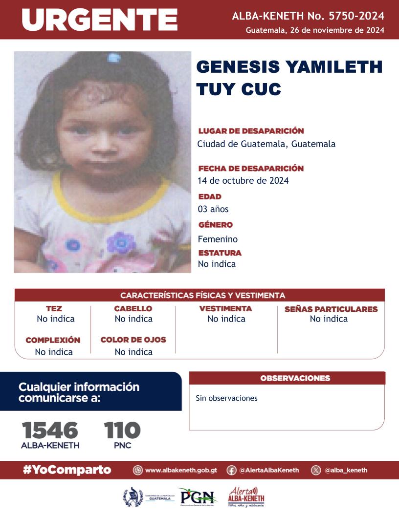 Genesis Yamileth Tuy Cuc