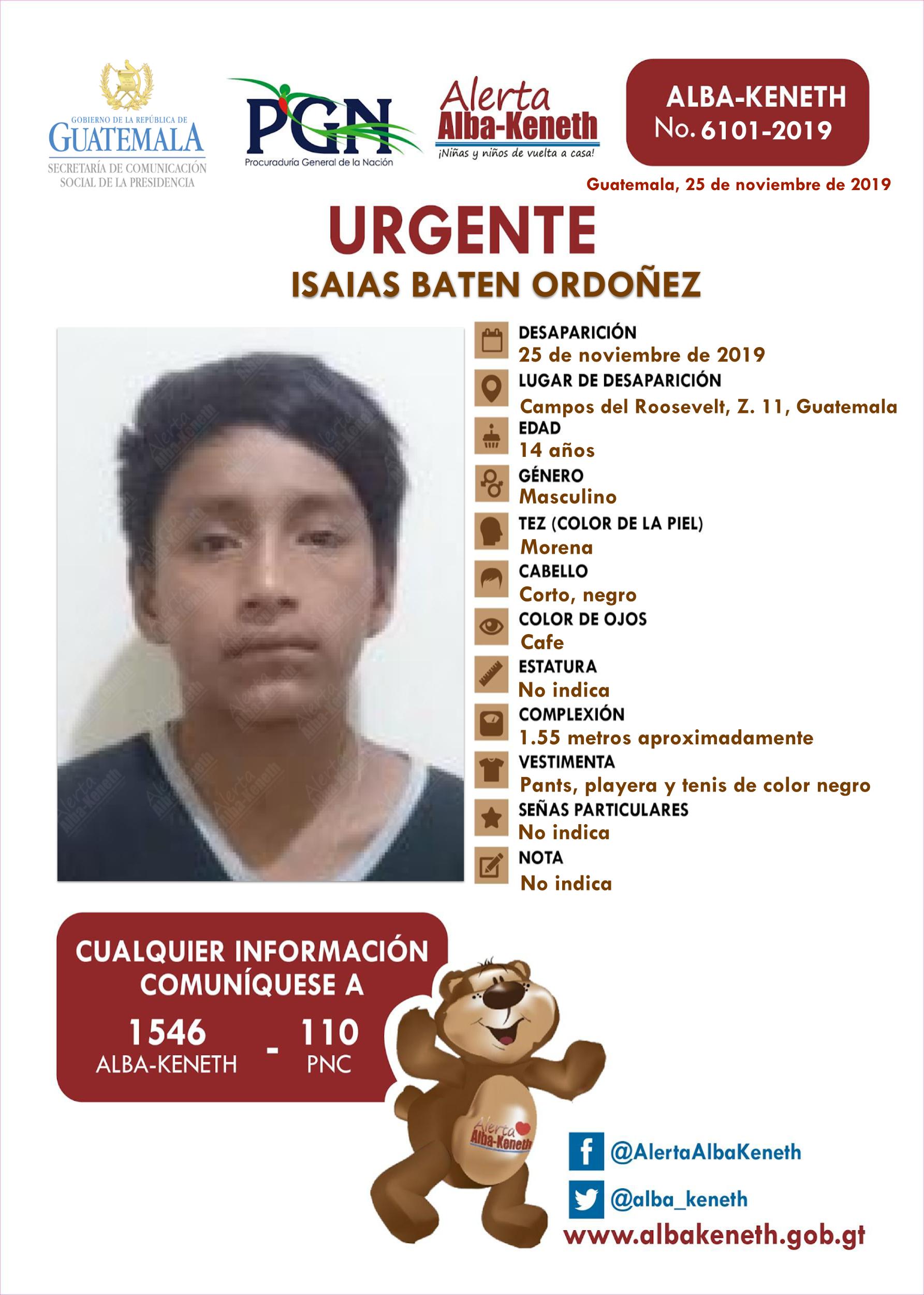 Isaias Baten Ordoñez