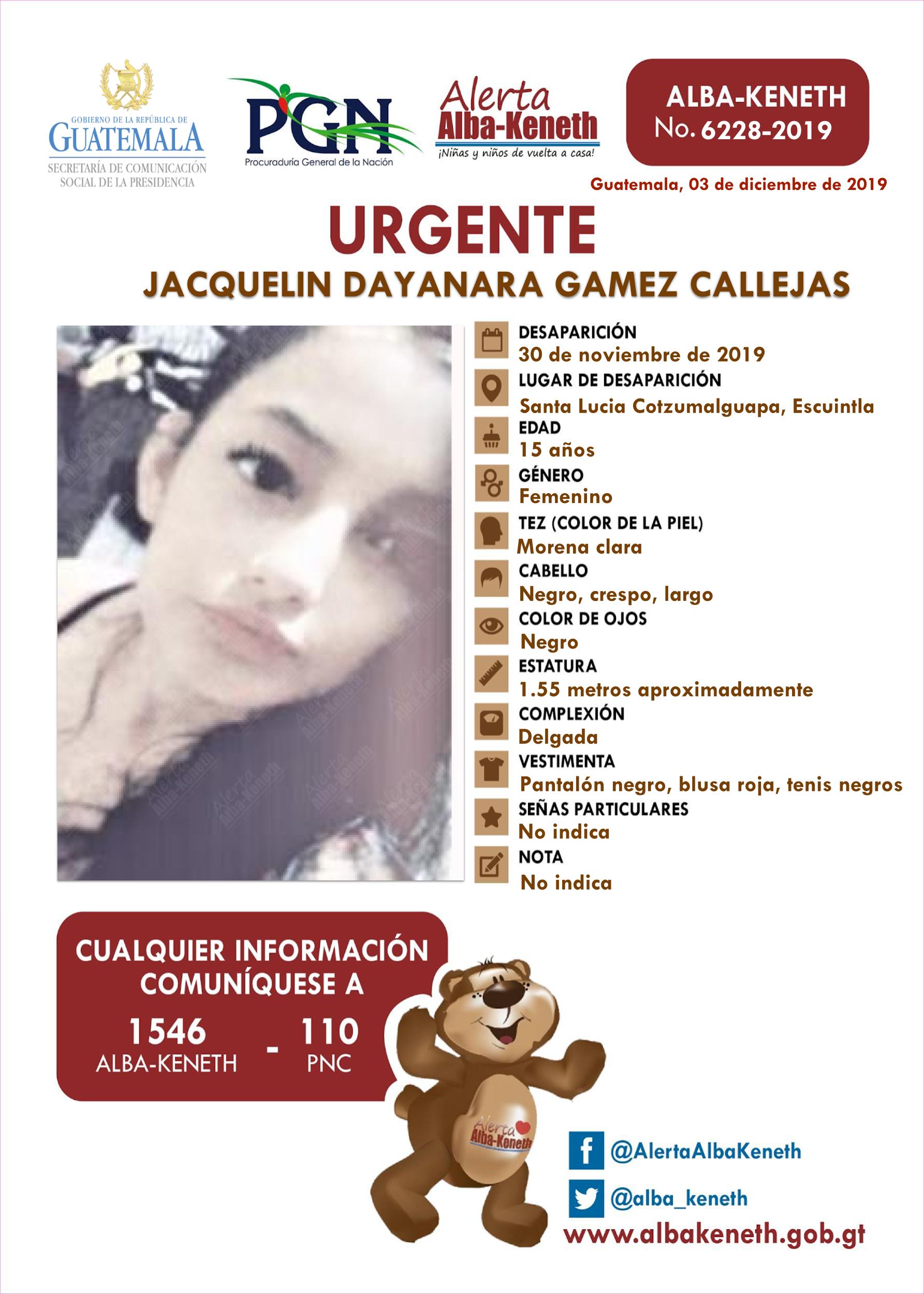 Jaquelin Dayanara Gamez Callejas