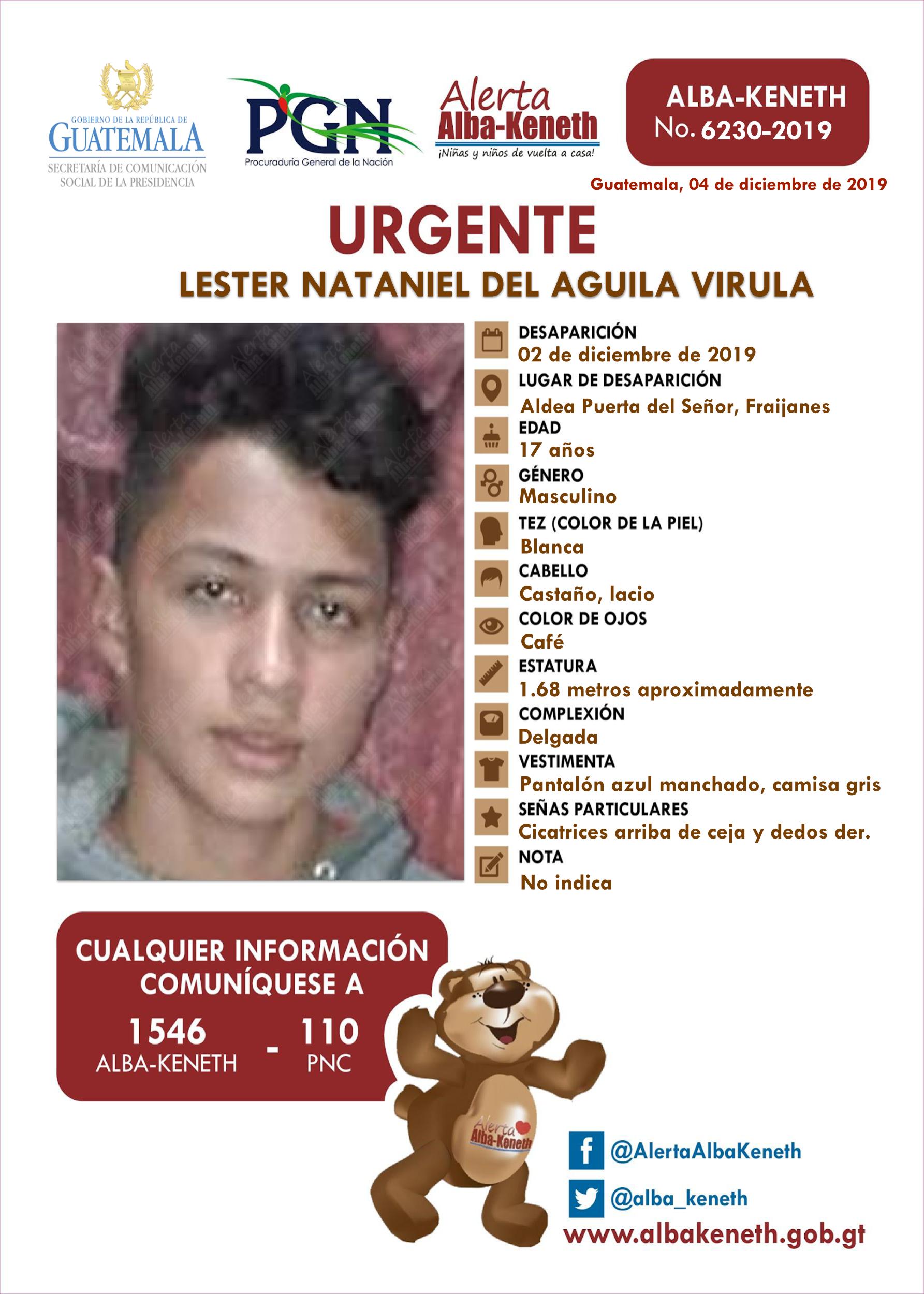 Lester Nataniel del Aguila Virula