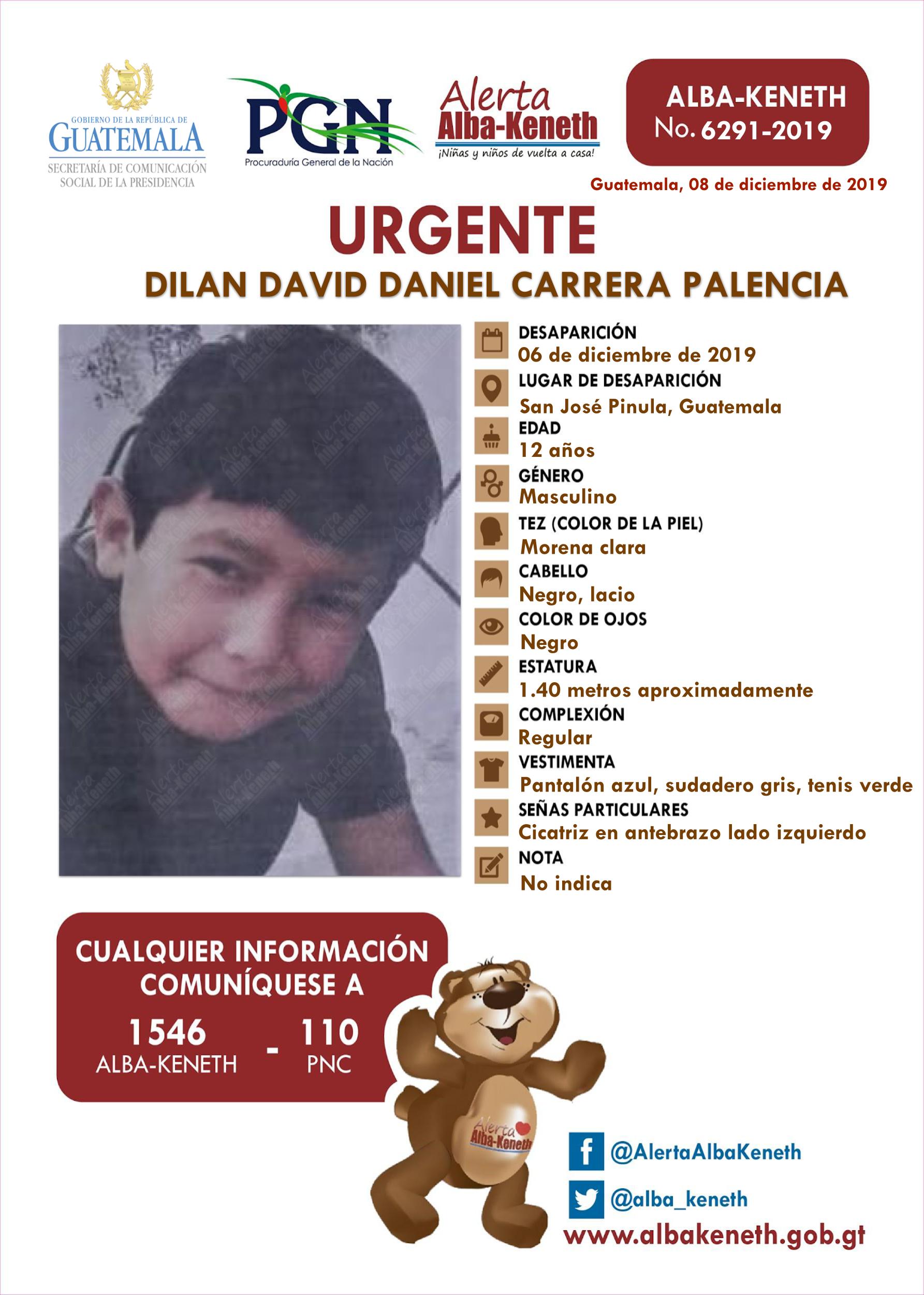 Dilan David Daniel Carrera Palencia