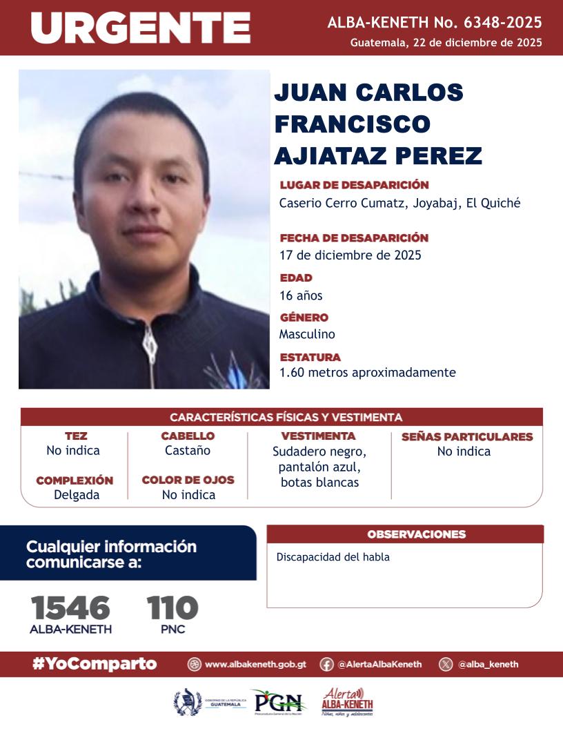 JUAN CARLOS FRANCISCO AJIATAZ PEREZ