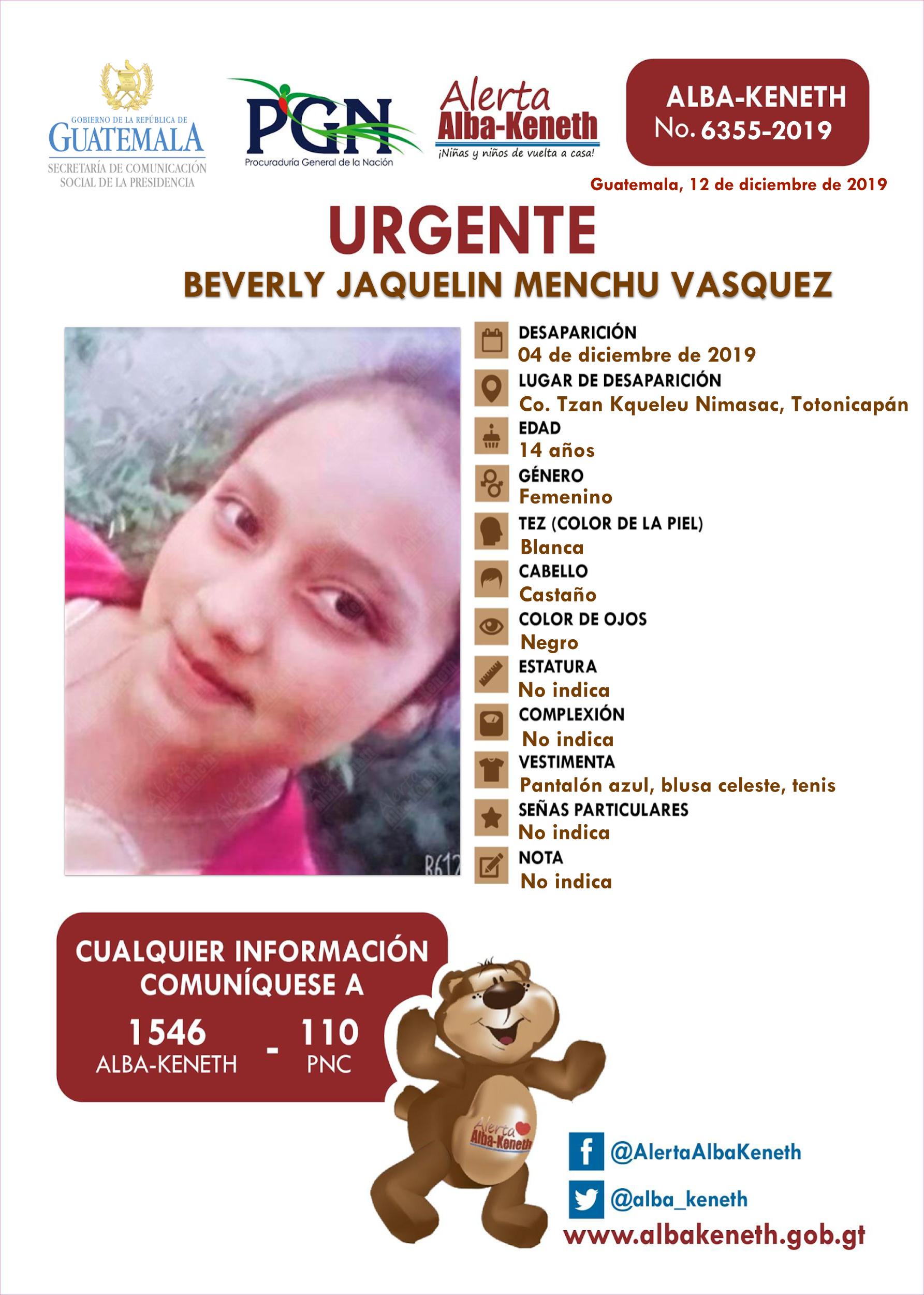 Beverly Jaquelin Menchu Vasquez