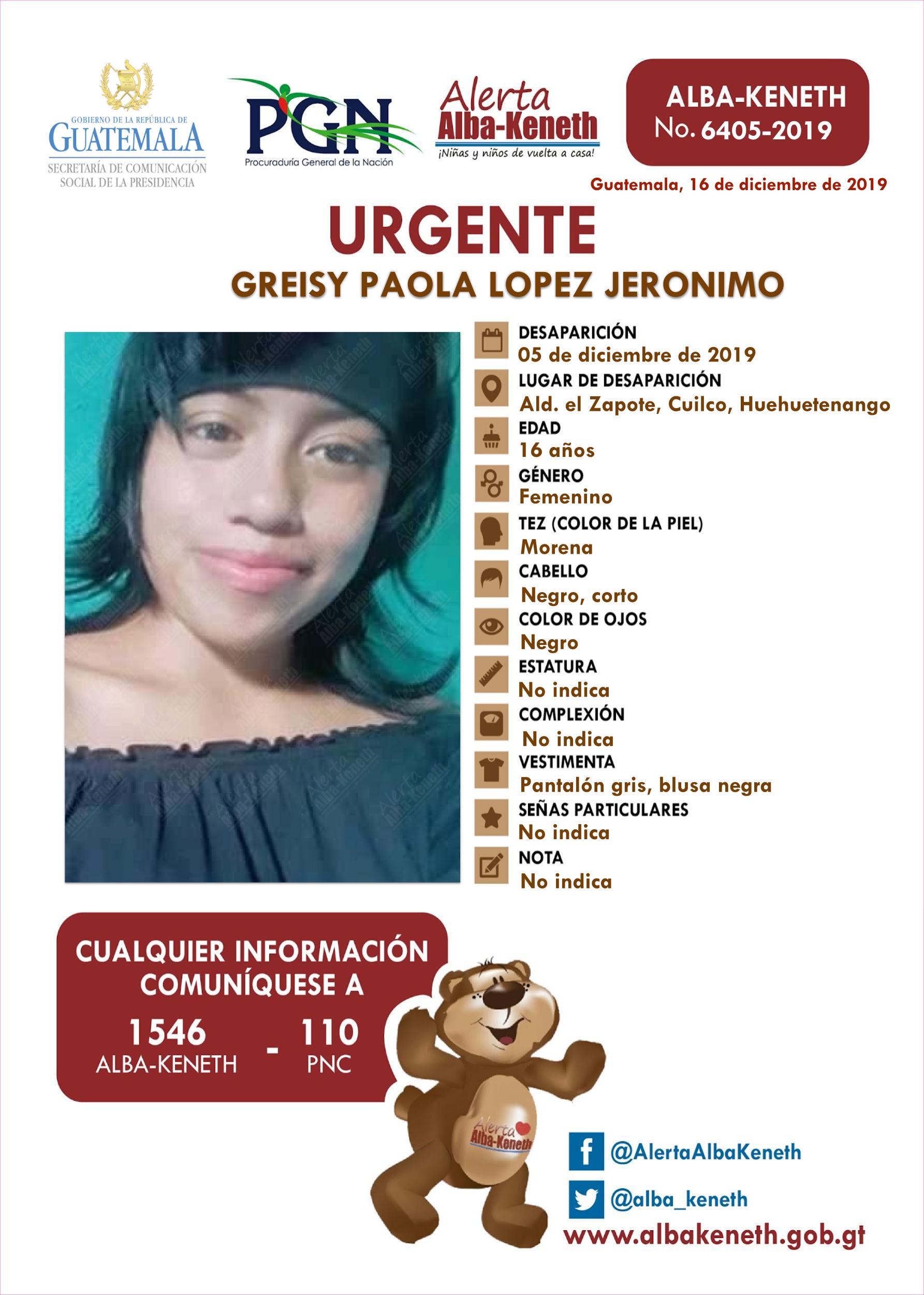 Greisy Paola Lopez Jeronimo