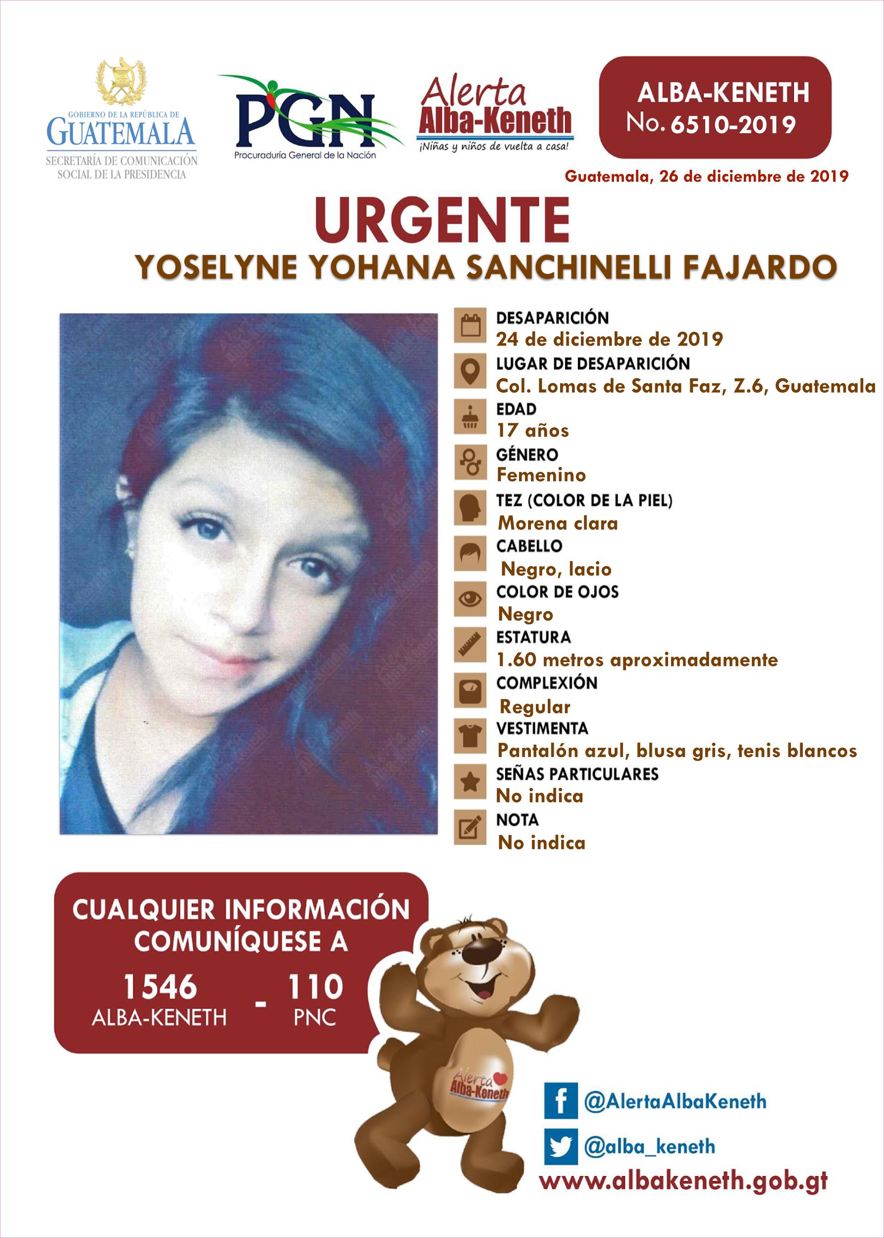 Yoselyne Yohana Sanchinelli Fajardo