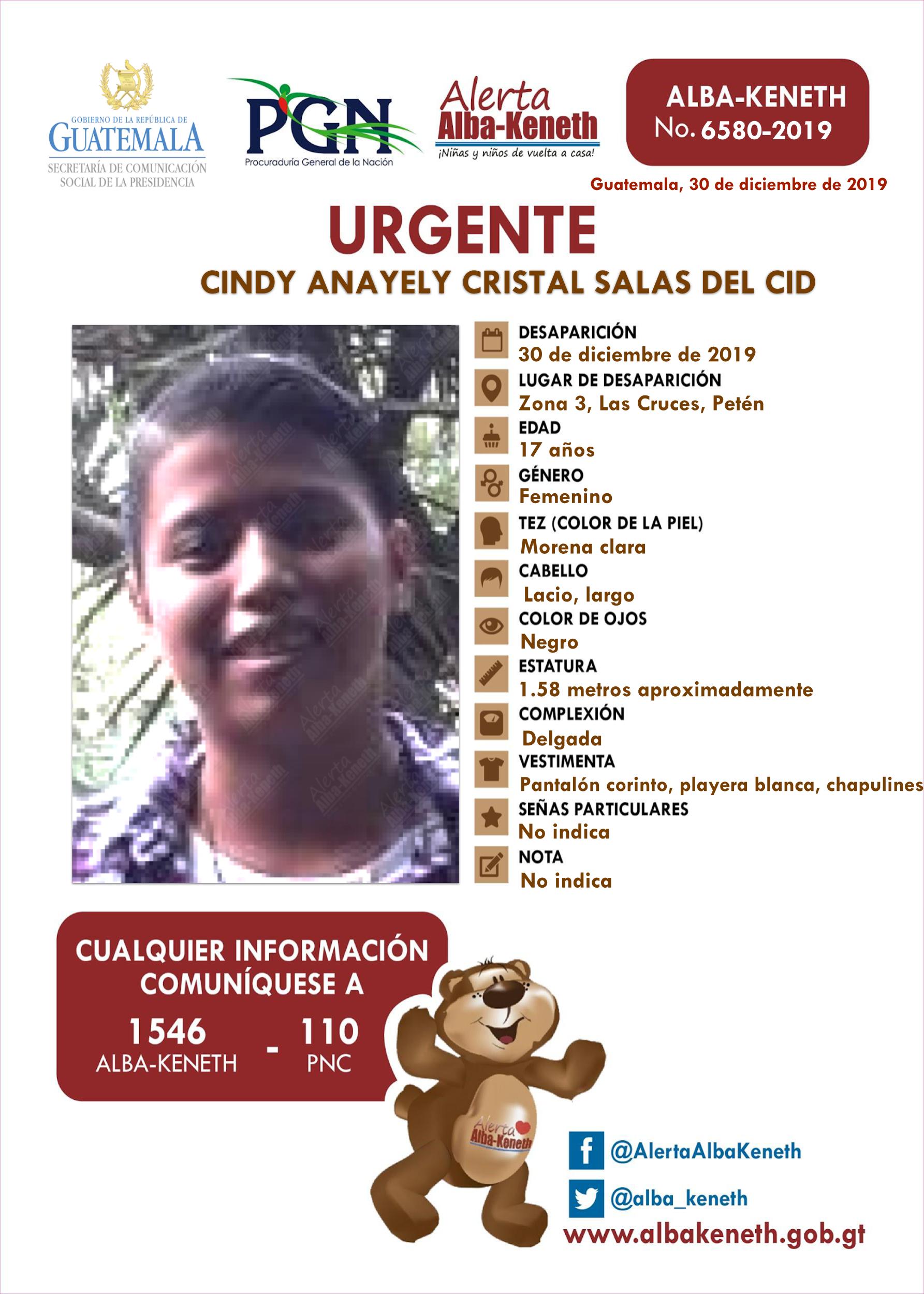 Cindy Anayely Cristal Salas del Cid