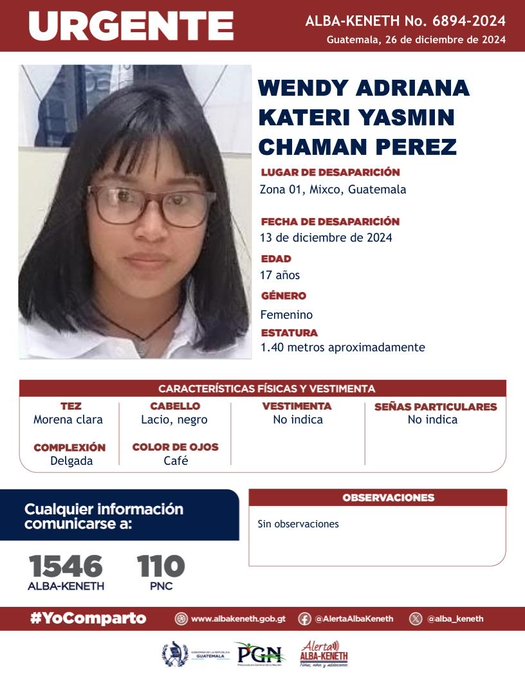 Wendy Adriana Kateri Yasmin Chaman Perez