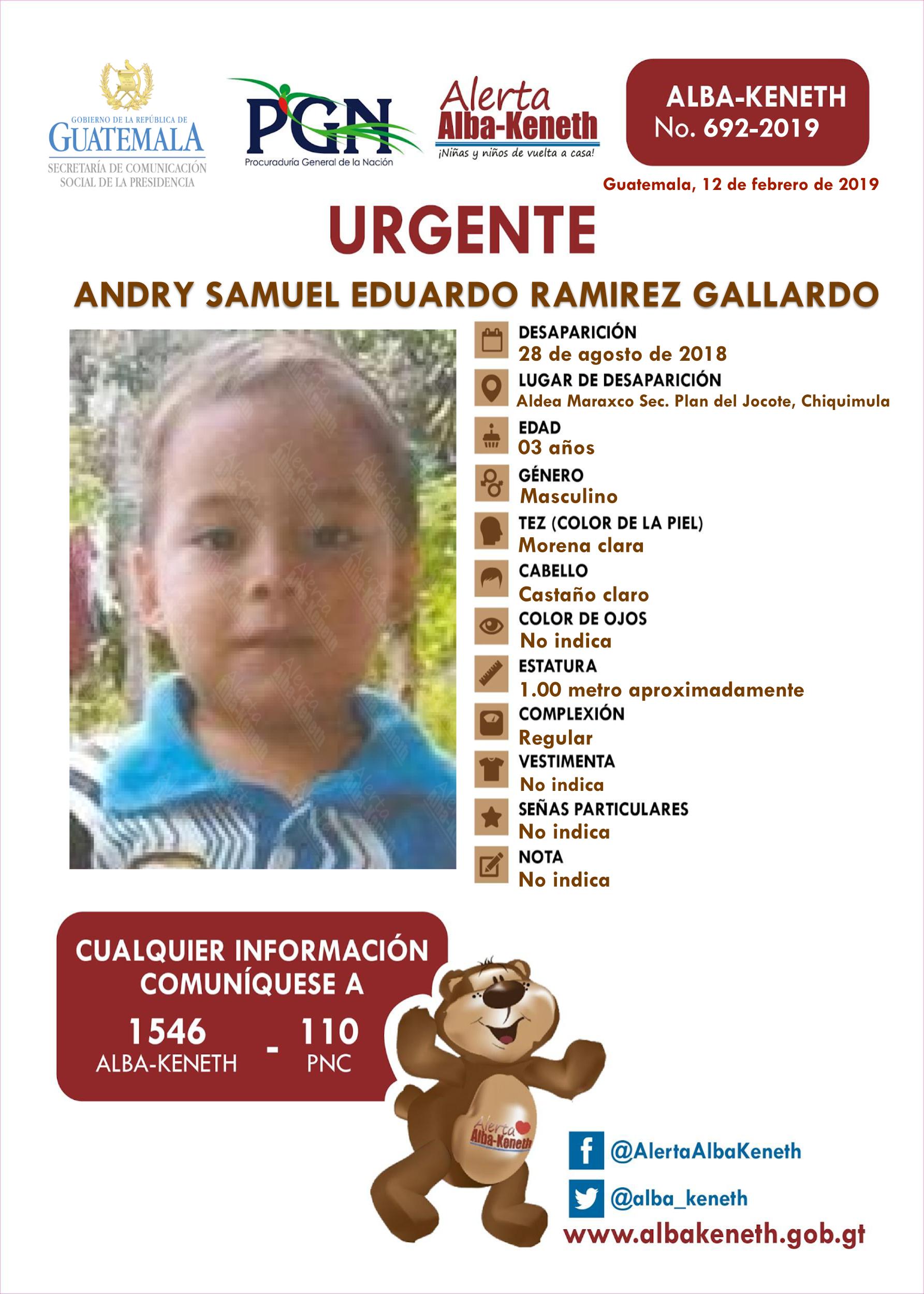 Andry Samuel Eduardo Ramirez Gallardo