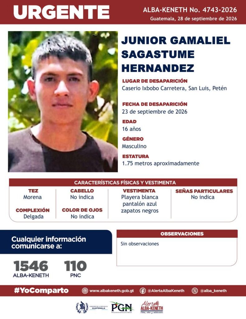 Ficha de Junior Gamaliel Sagastume Hernandez