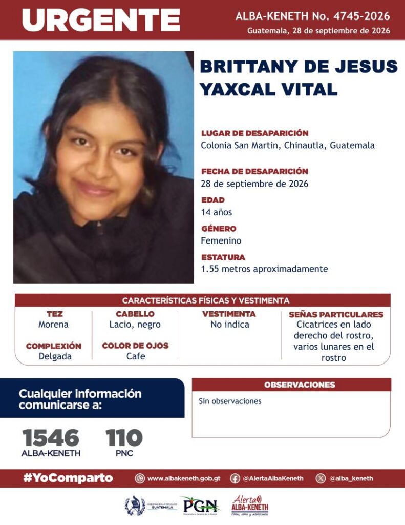 Ficha de Brittany de Jesus Yaxcal Vital