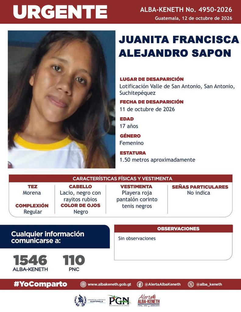 Ficha de Juanita Francisca Alejandro Sapon