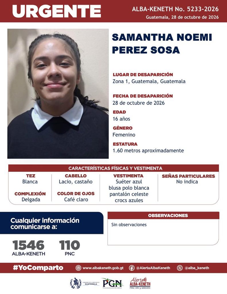Ficha de Samantha Noemi Perez Sosa