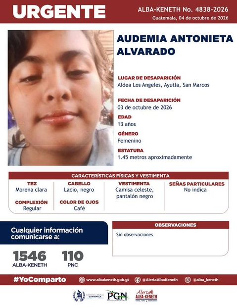 Ficha de Audemia Antonieta Alvarado