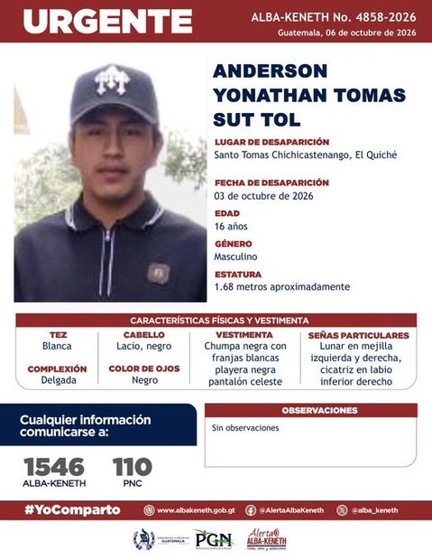 Ficha de Anderson Yonathan Tomas Sut Tol