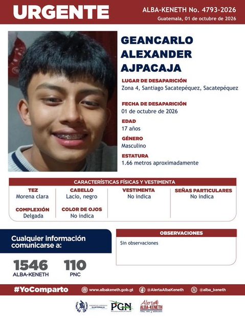 Ficha de Geancarlo Alexander Ajpacaja