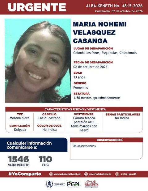 Ficha de Maria Nohemi Velasquez Casanga