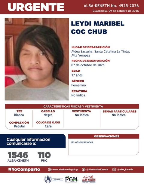 Ficha de Leydi Maribel Coc Chub