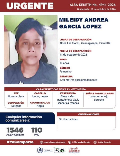 Ficha de Mileidy Andrea Garcia Lopez